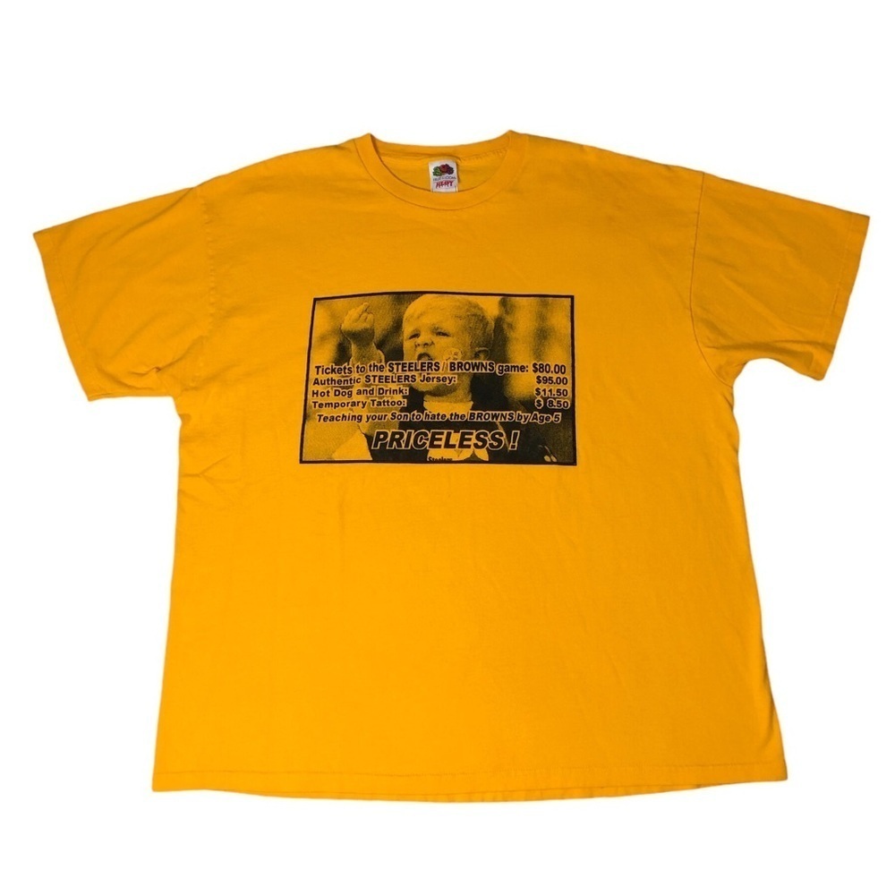 Pittsburgh Steelers Hate The Browns T-Shirt 2XL Middle Finger Graphics Priceless - Picture 3 of 9